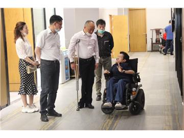 江苏南通残联陶建华理事长一行莅临残友集团参观访问